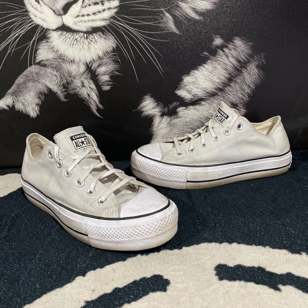 Converse Chuck Taylor All Star A11538F Athletic Sneaker Womens 9.5 Gray Canvas